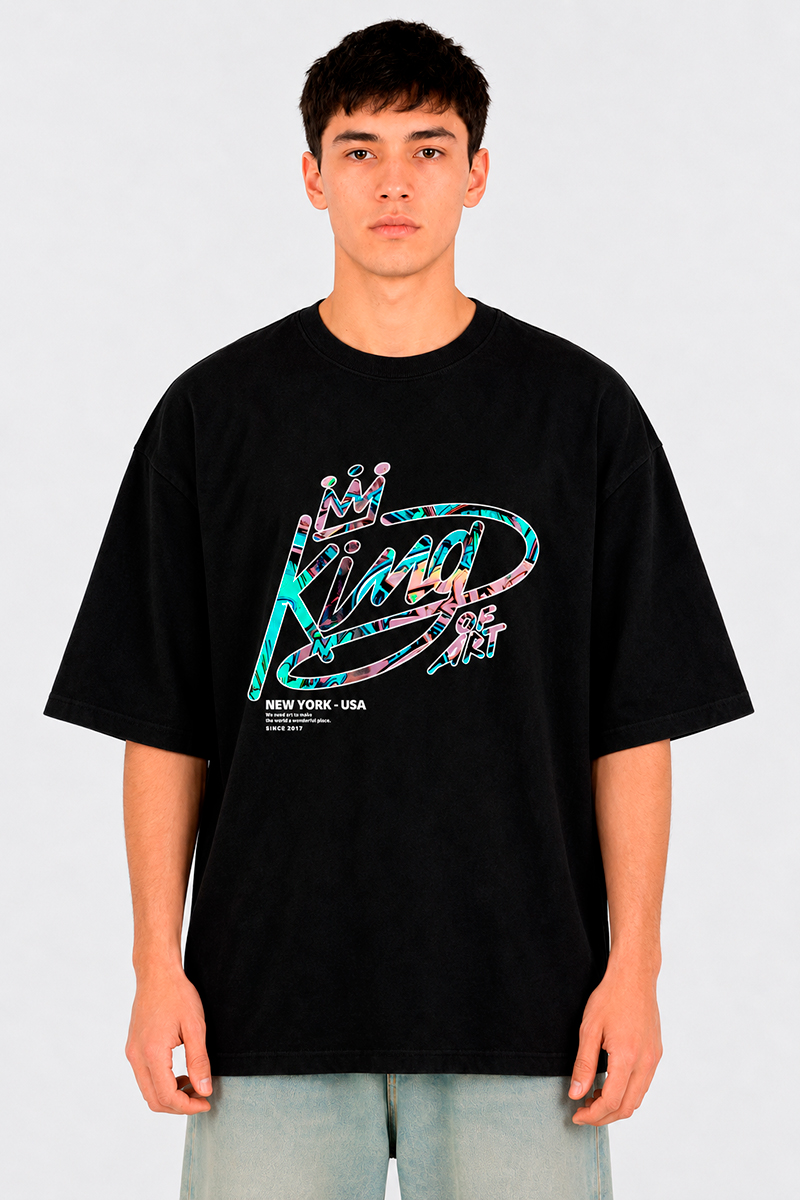 Remera King Of Art Urban Shirt Negro