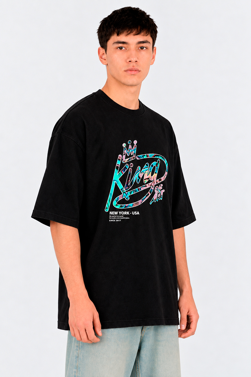 Remera King Of Art Urban Shirt Negro