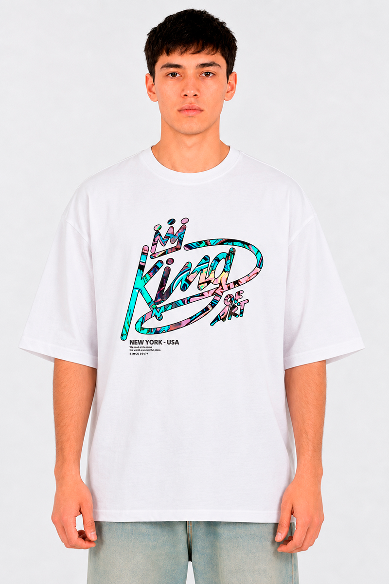 Remera King Of Art Urban Shirt Blanco