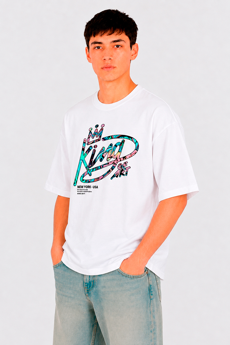 Remera King Of Art Urban Shirt Blanco