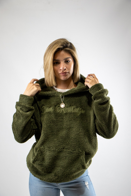 Buzo Ocn Mujer Cozy Hood Militar 266 Verde