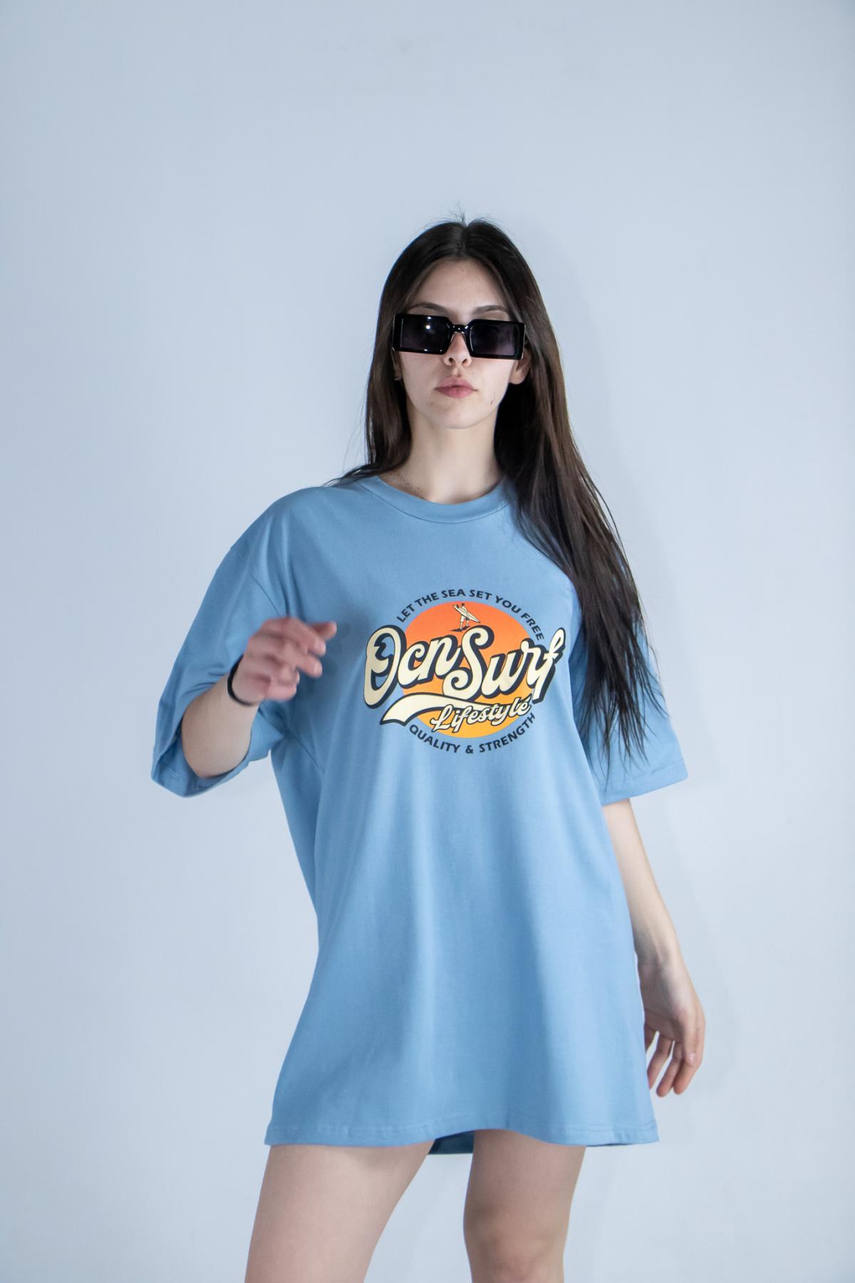 Remera Ocn Unixes Original Regular Celeste C2