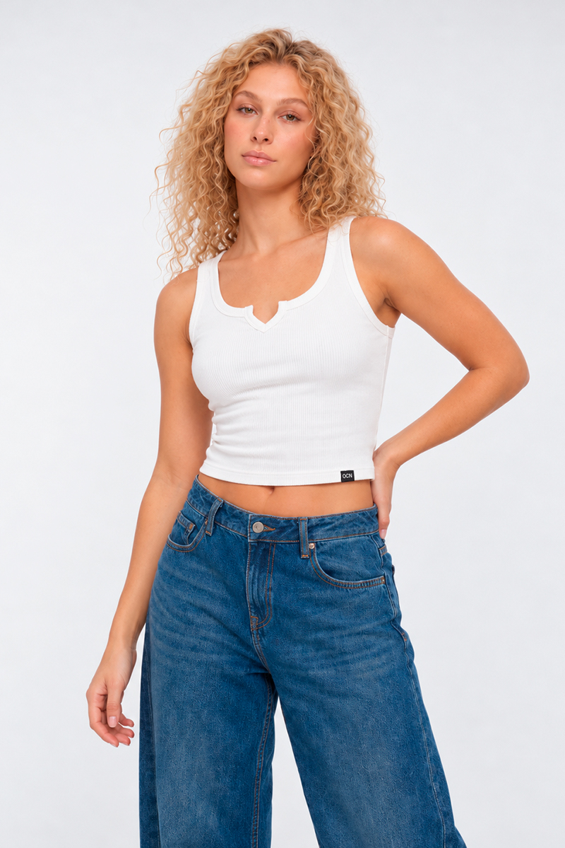 Musculosa Ocn Uma Long Blanco