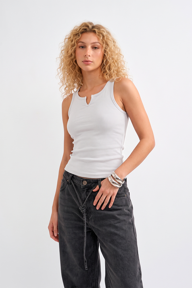 Musculosa Ocn Uma Long Blanco