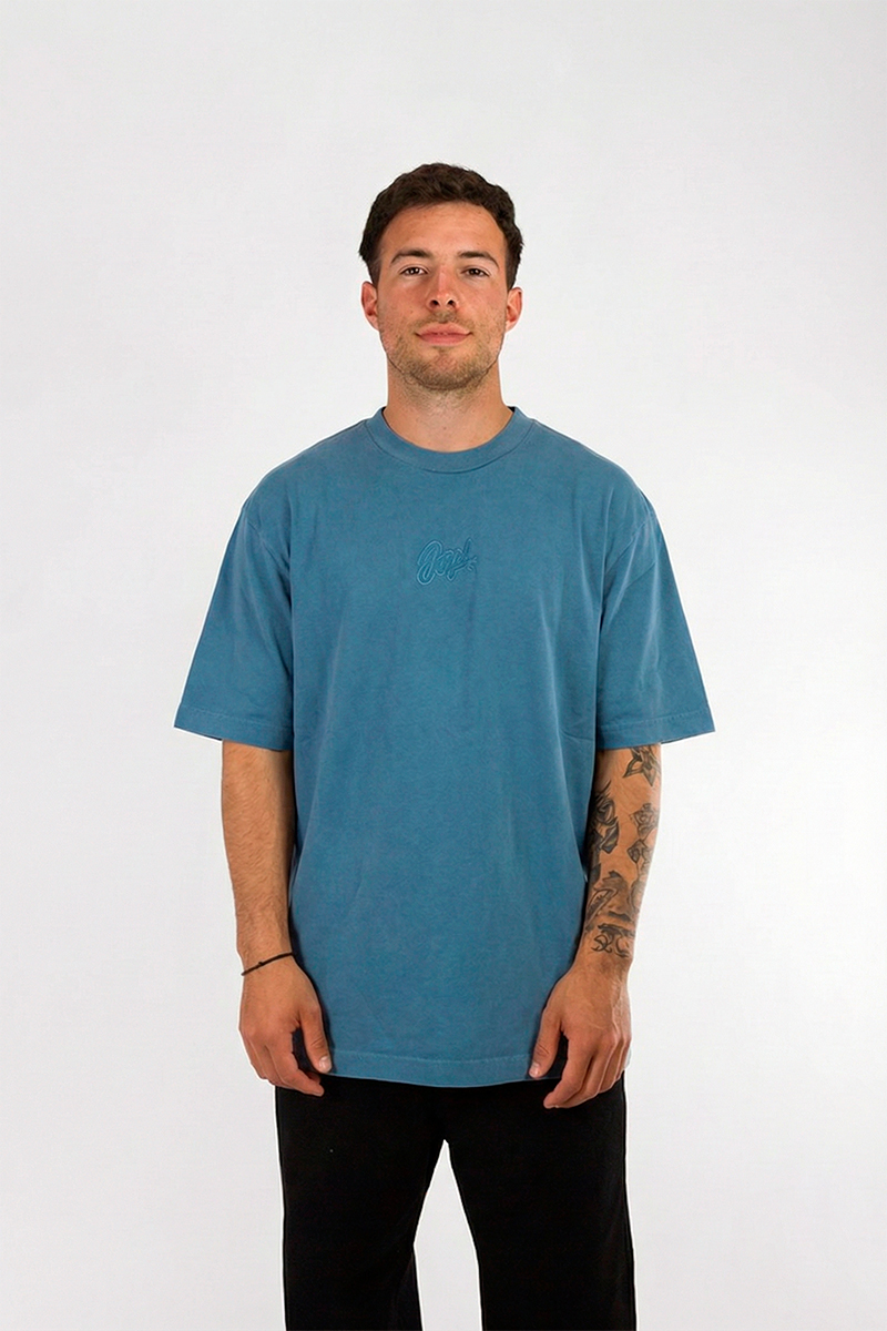 Remera Ocn Cracked Wash Azul