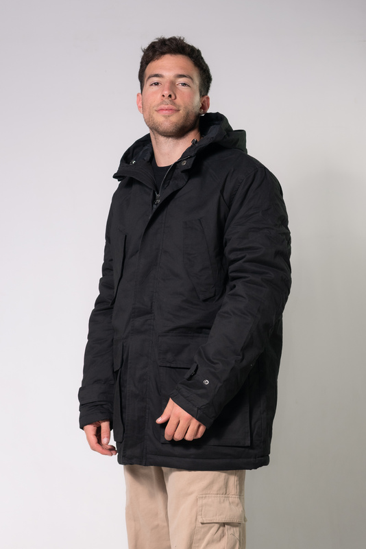 Campera Ocn Hombre  Static Imp Negro