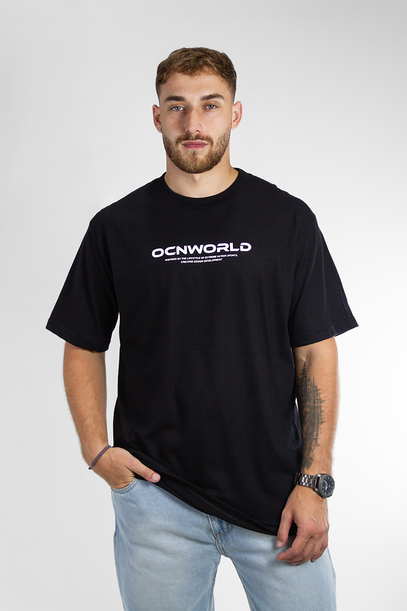 Remera Ocn Hombre Original Negro E6