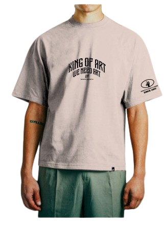 Remera King of Art Austin Rosa Claro Boxy Fit 7M18L