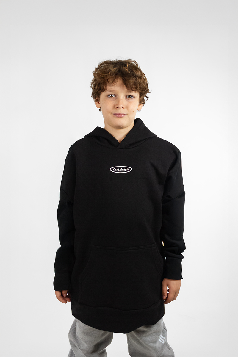 Buzo Ocn kids Canguro Original Oversize  Negro