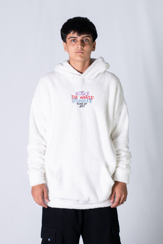 Buzo King Of Art Cozy Hood Koa Blanco