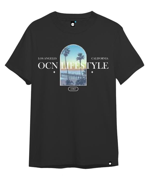 Remera Ocn Negro Kids Premium 601Y9