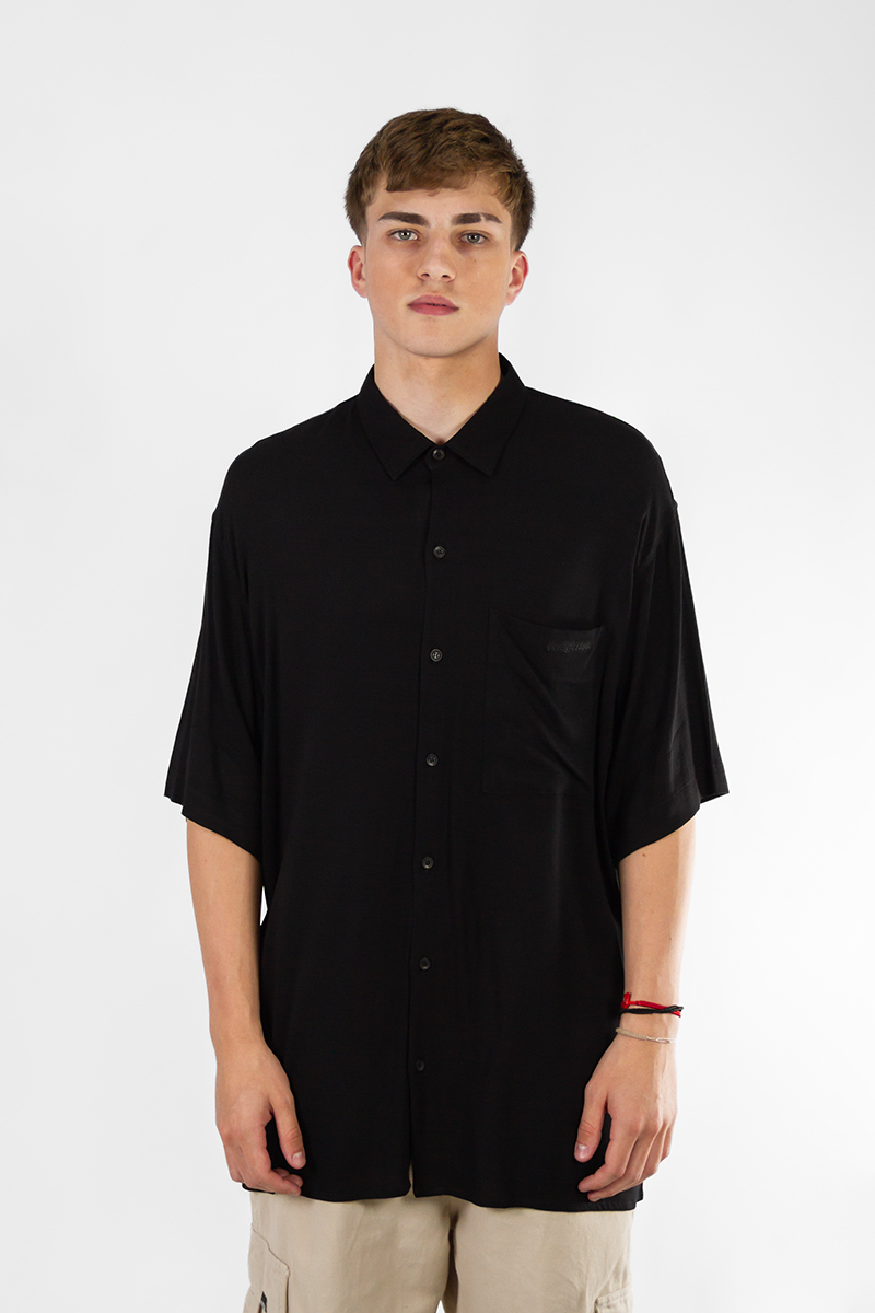 Camisa Ocn Hombre Garment Oversize Negro 7019C