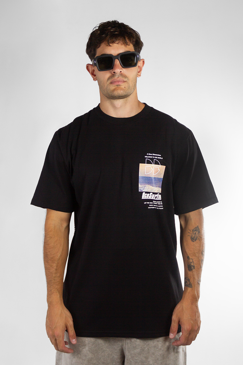 Remera Ocn Hombre Premium Regular Negro (L6)