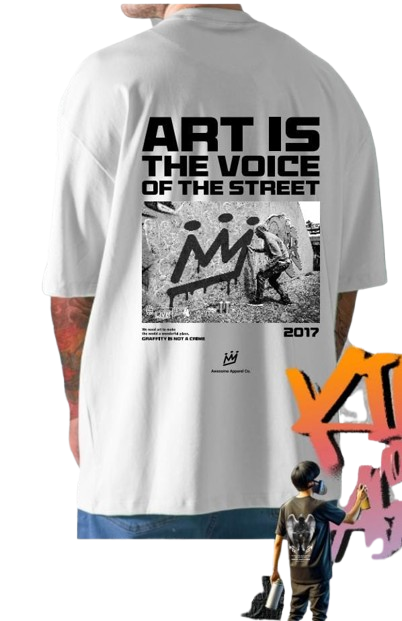 Remera King of Art Urban Shirt Blanco 702B3