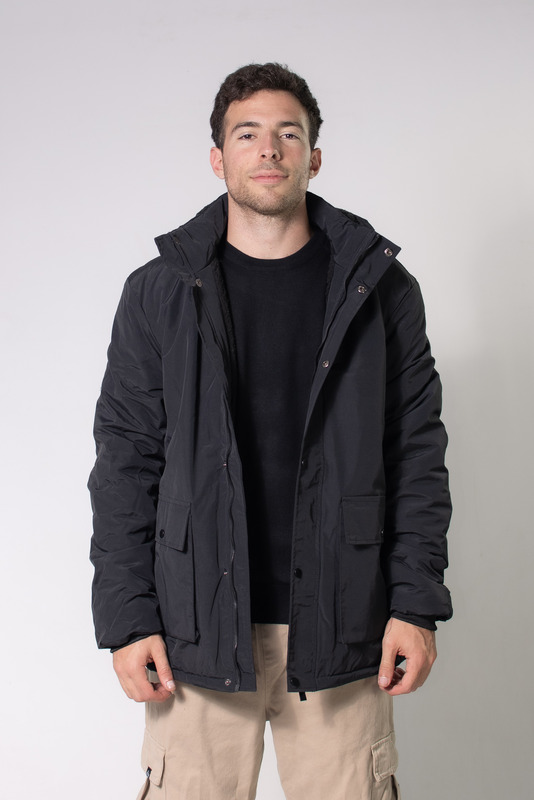 Campera Ocn Hombre Covert Imp Negro