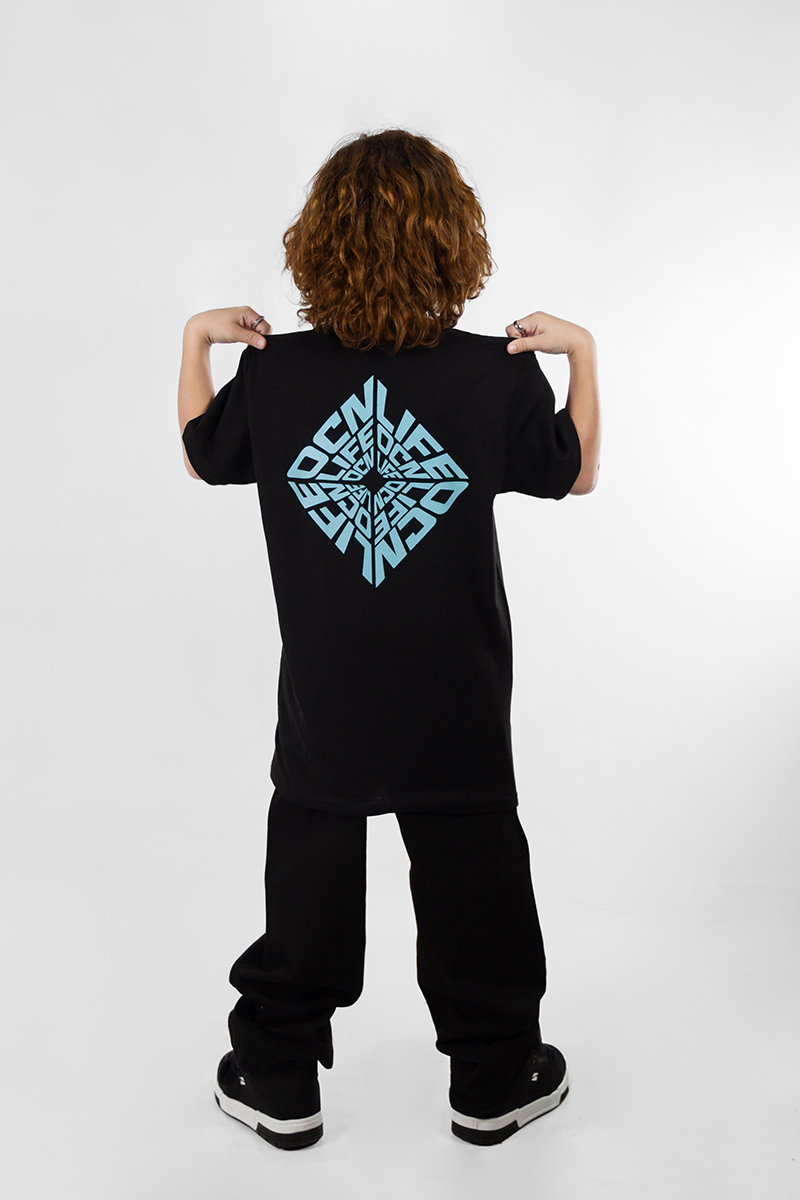 Remera Ocn Kids Premium Negro 701S6