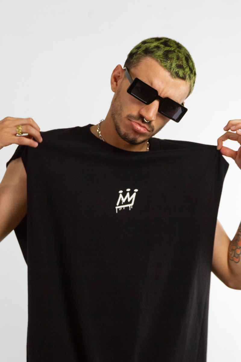 Musculosa King Of Art Dalton Oversize  Negro