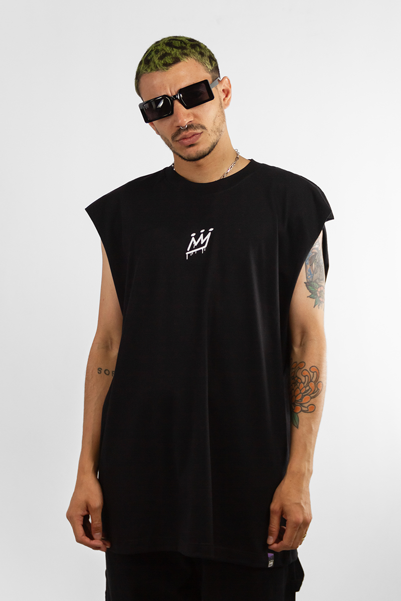 Musculosa King Of Art Dalton Oversize  Negro