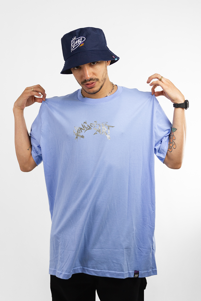 Remera King Of Art Hombre Urban Shirt Relax Celeste Z5