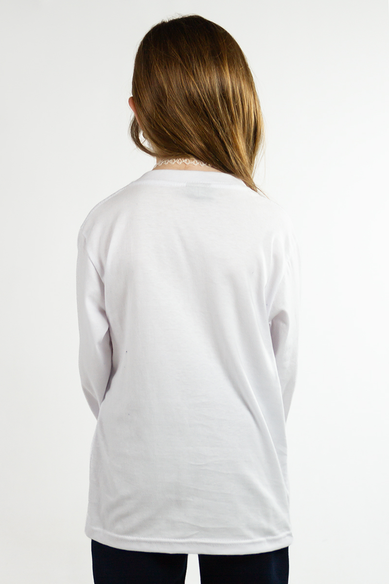 Remera Ocn Kids  Manga Larga Basic Long Relax Blanco