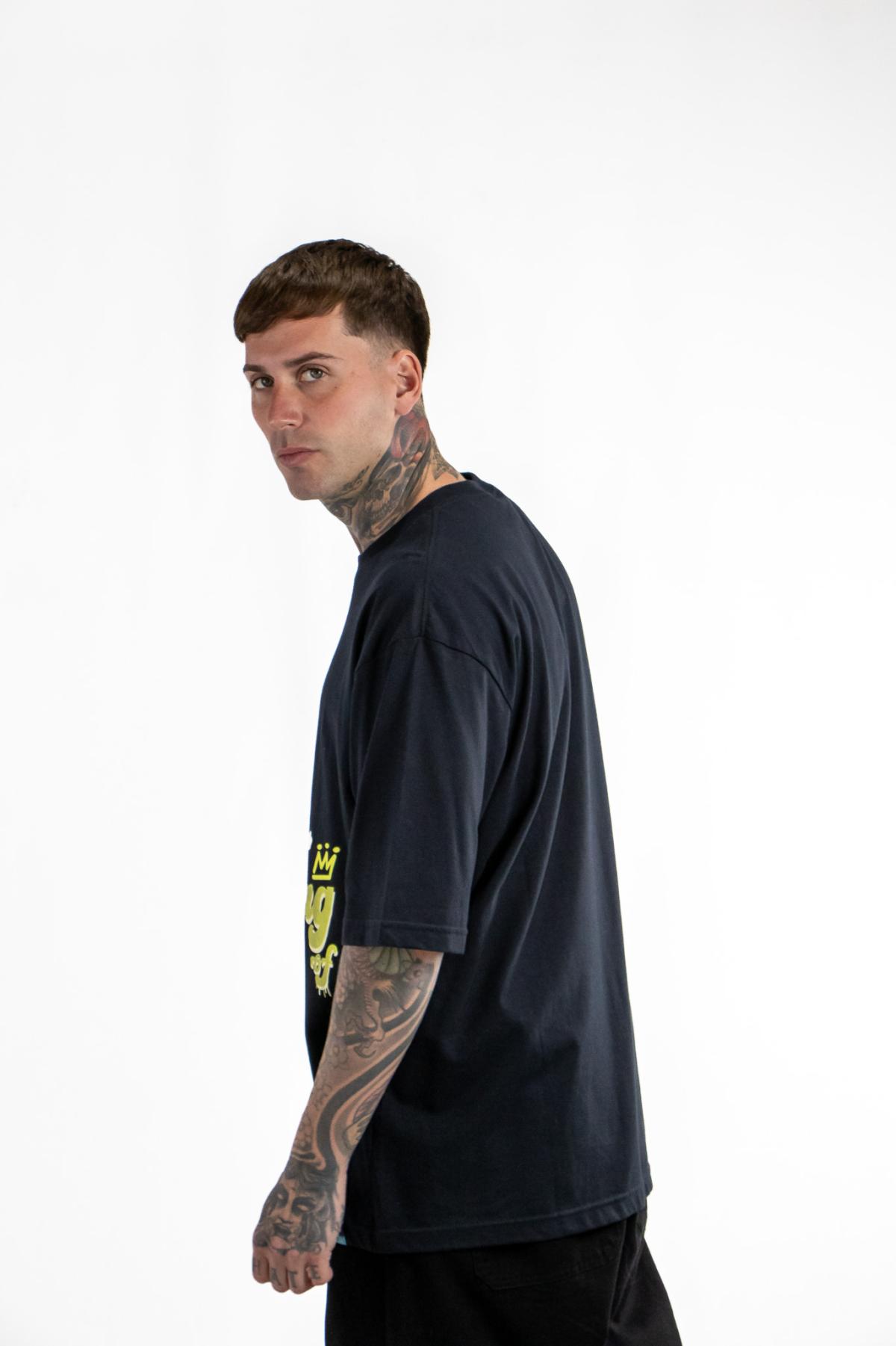 Remera King Of Art Oversize H Urban Shirt Negro P6 Unisex