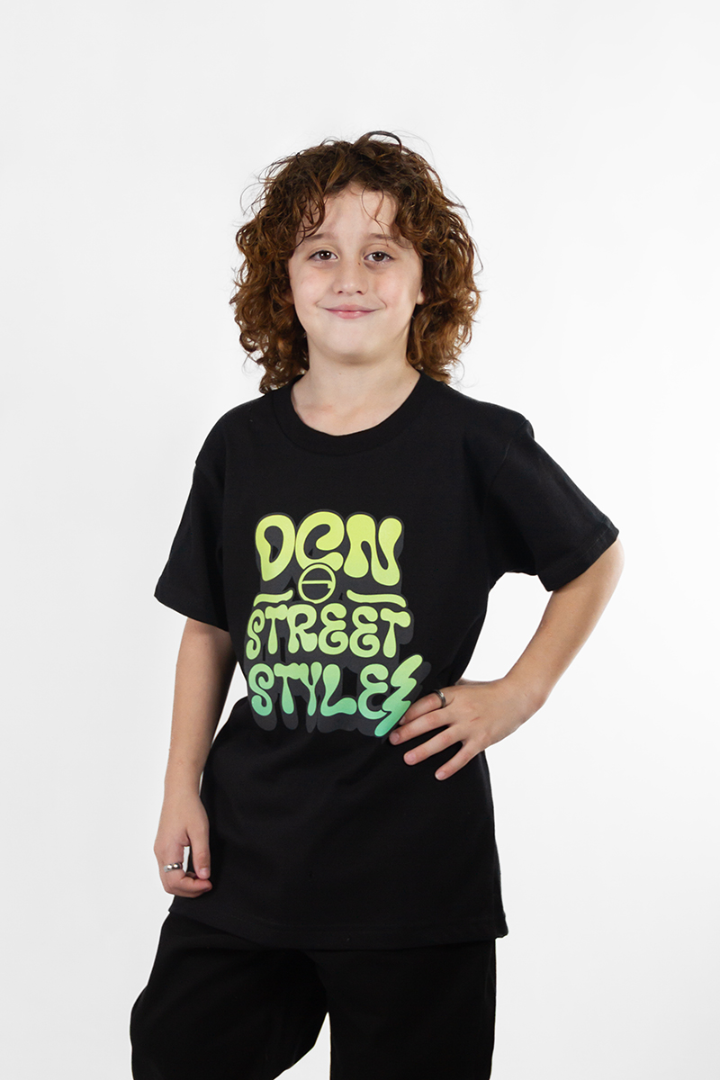 Remera Ocn Kids Original Regular Negro 7010K