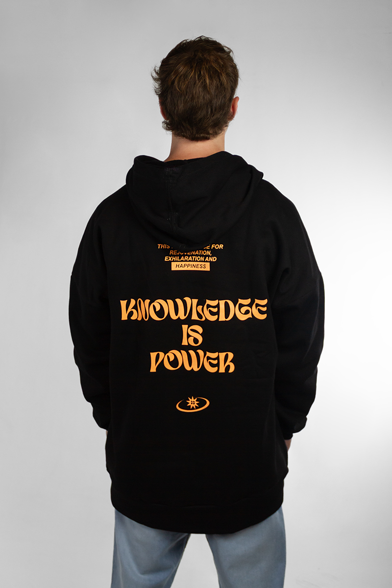 Buzo Ocn Hombre Canguro Original Oversize Negro