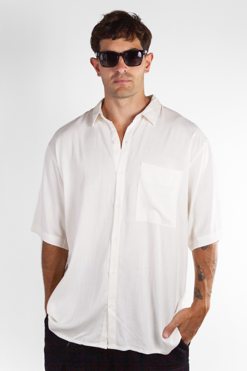 Camisa Ocn Hombre Garment Blanco