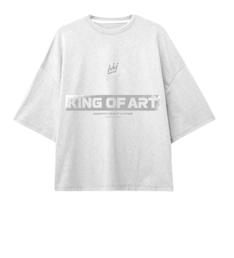 Remera King of Art Box Blanco Boxy 7020M