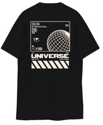 Remera Ocn Kids Premium Regular Negro  701S8