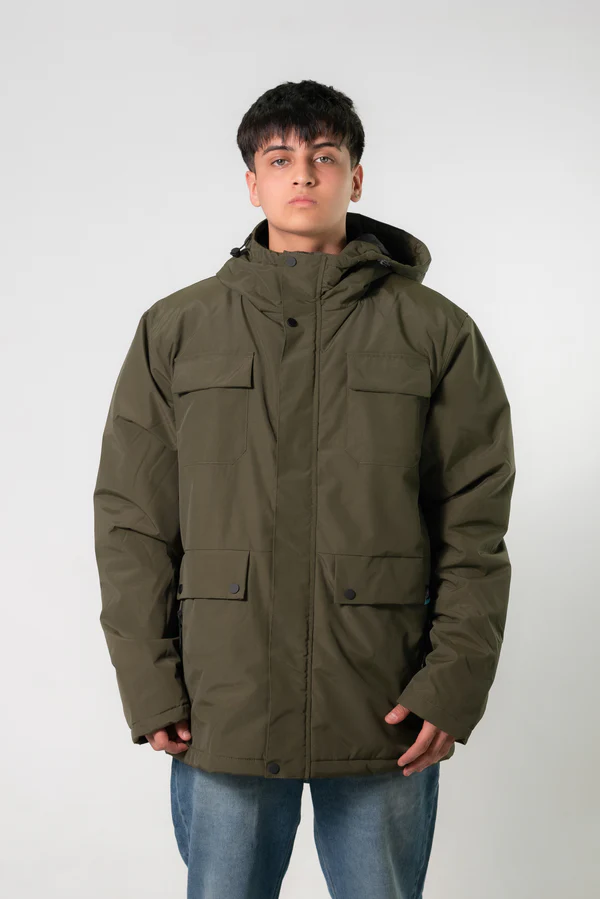 Campera King Of Art H Parka Militar Verde
