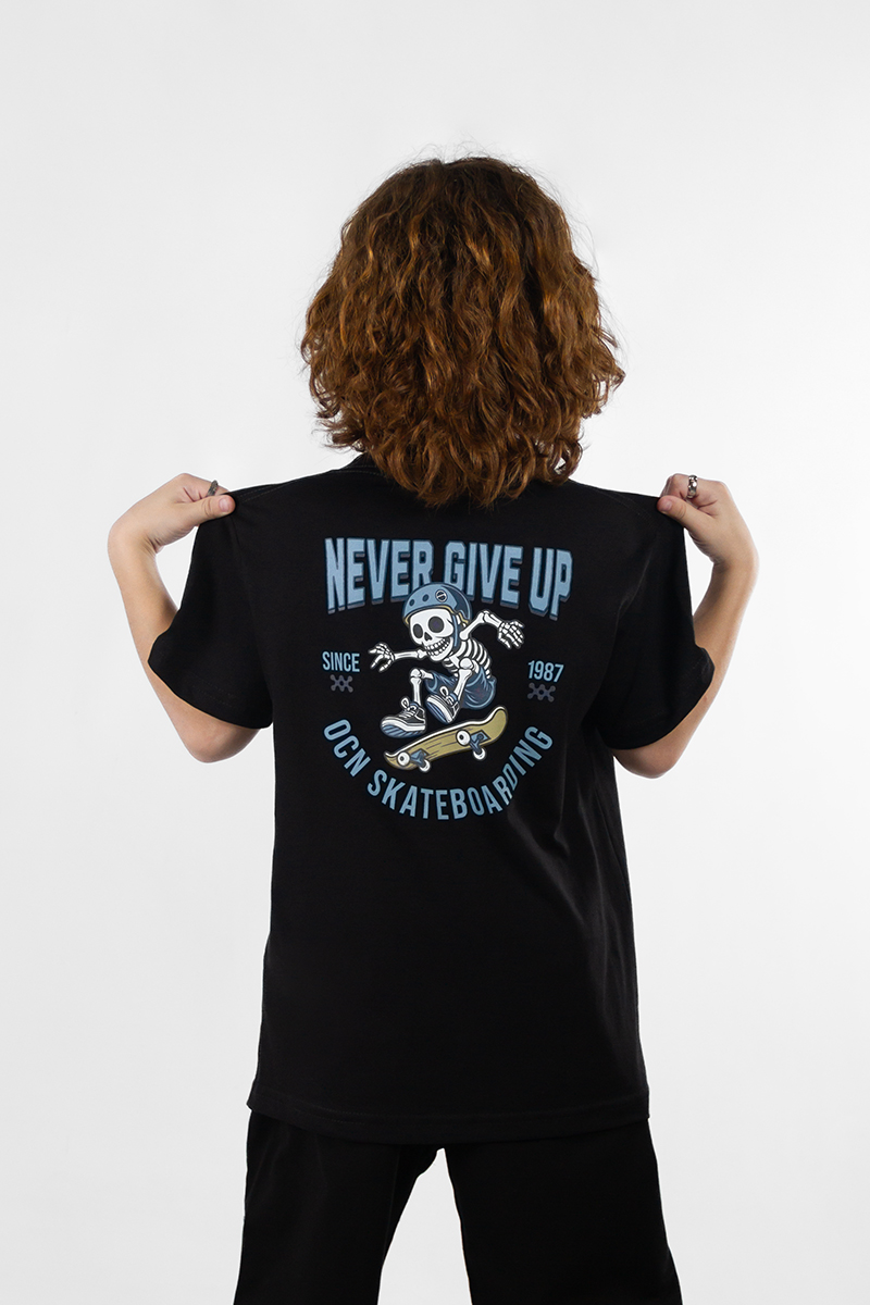 Remera Ocn Kids Premium Negro 701J6