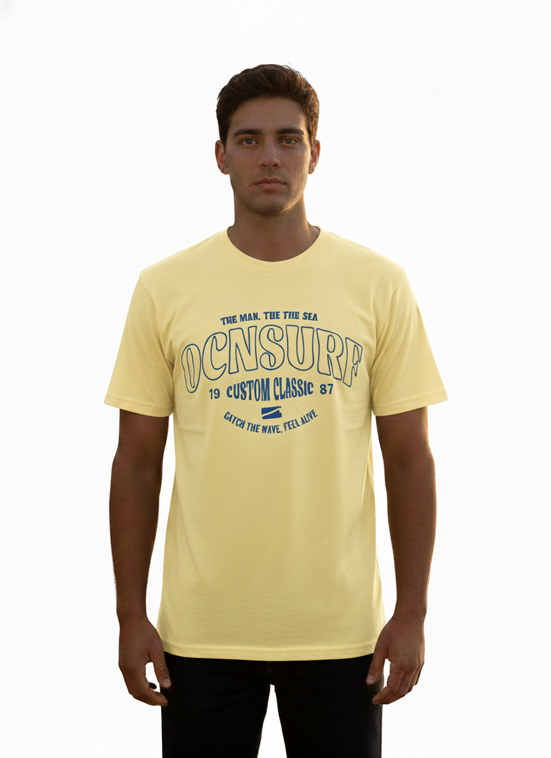 Remera Ocn Hombre Original Regular Amarillo 7924N