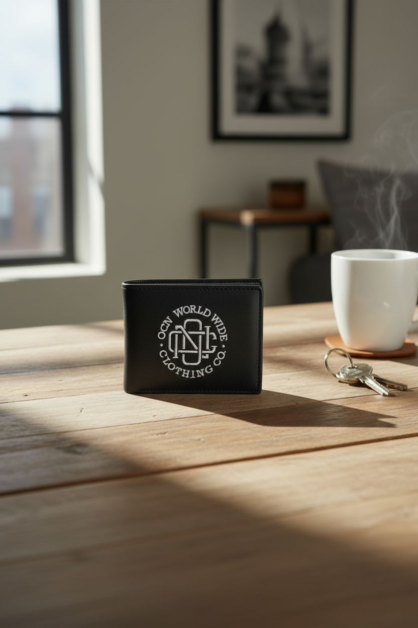 Billetera Ocn Bordada Negro 48