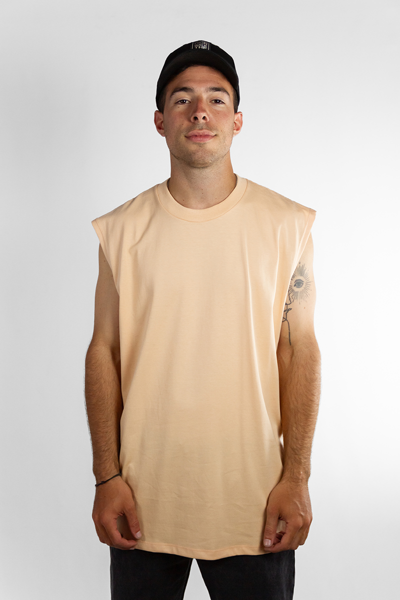 Musculosa Ocn Hombre  Mullet Oversize Beige