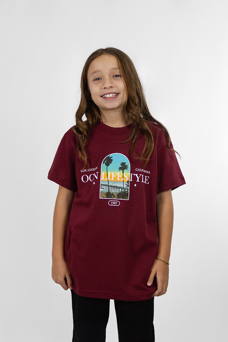 Remera Ocn Bordo Kids Premium 640Y9
