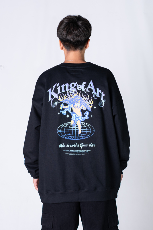 Buzo King Of Art Essential King Negro X4