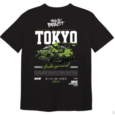 Remera Ocn Kids T Racing Negro 701X0