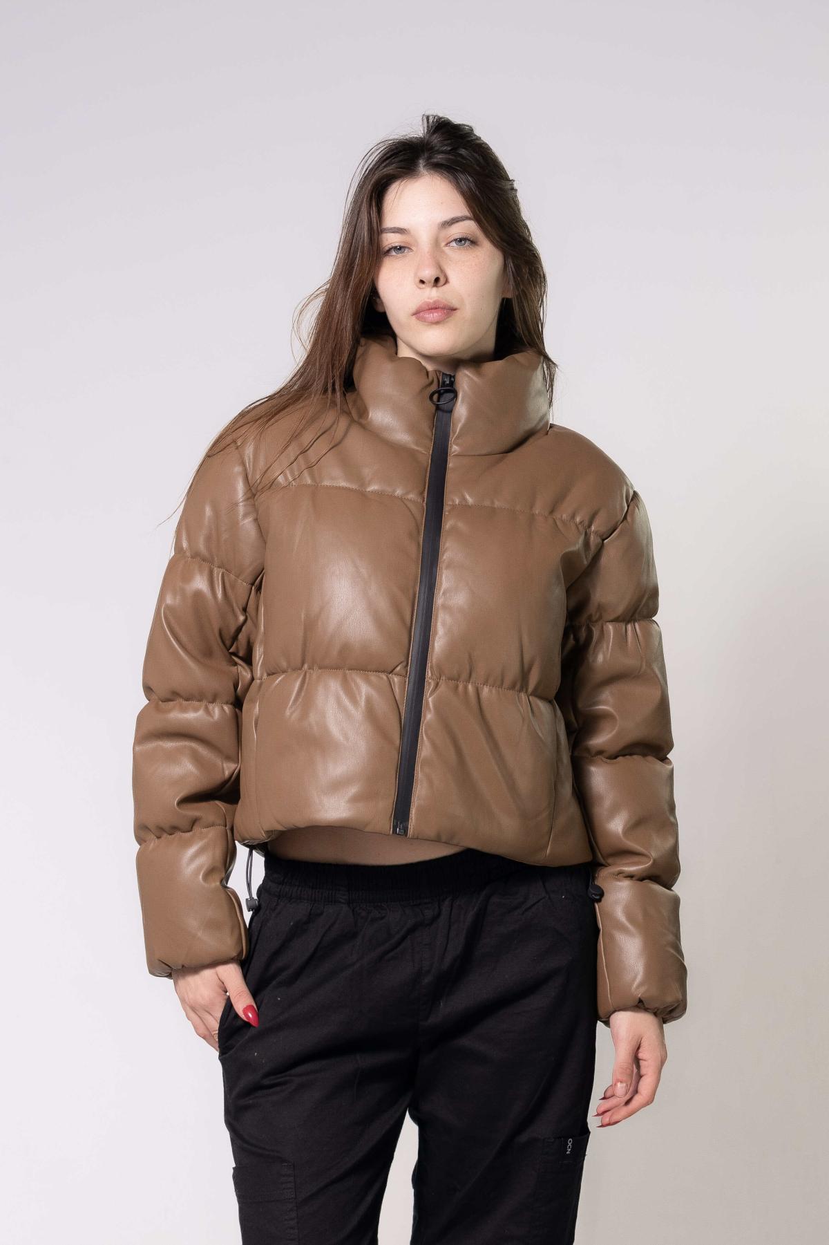 Campera Ocn Mujer Glow Pu Marron