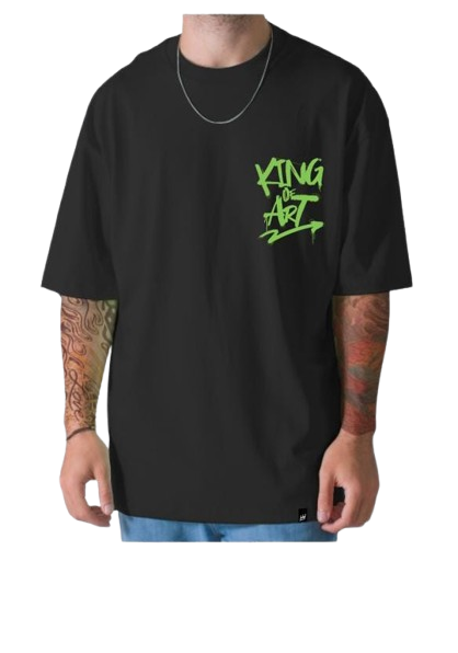 Remera King Of Art Hombre Urban Shirt Negro Relax 701F7