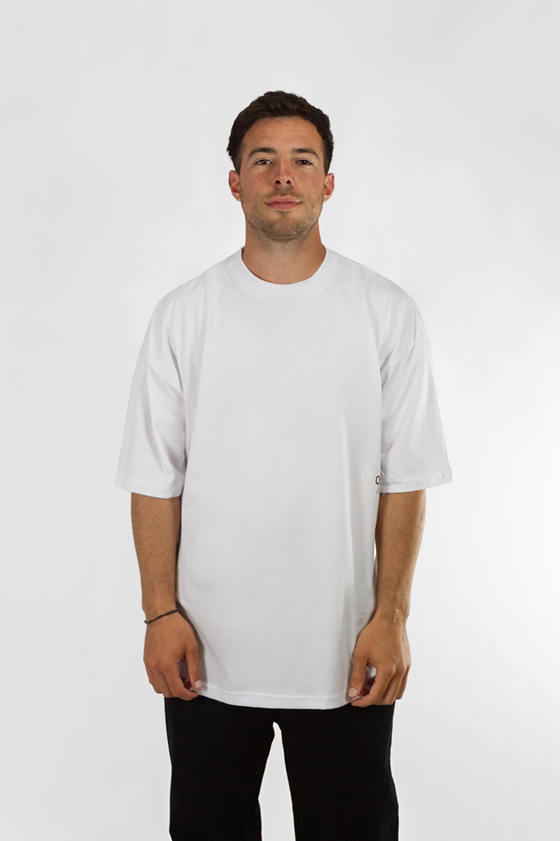 Remera Hombre Harvey Oversize Blanco 702L7