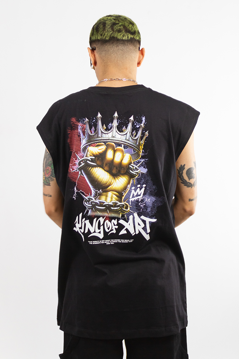 Musculosa King Of Art Mullet Oversize Negro (1A)