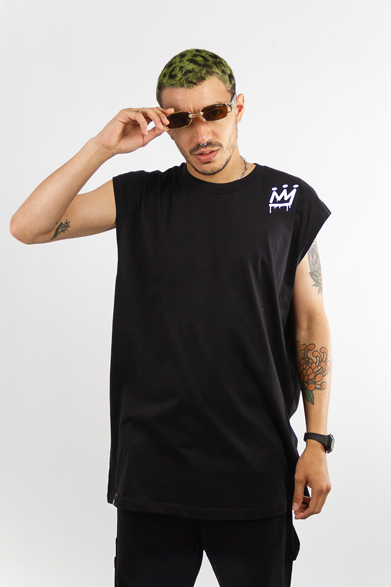 Musculosa King Of Art Mullet Oversize Negro (1A)