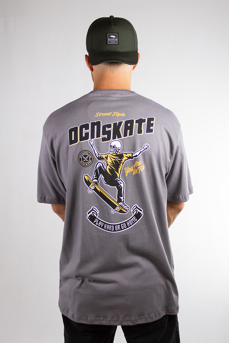 Remera Ocn Hombre Original Gris F3