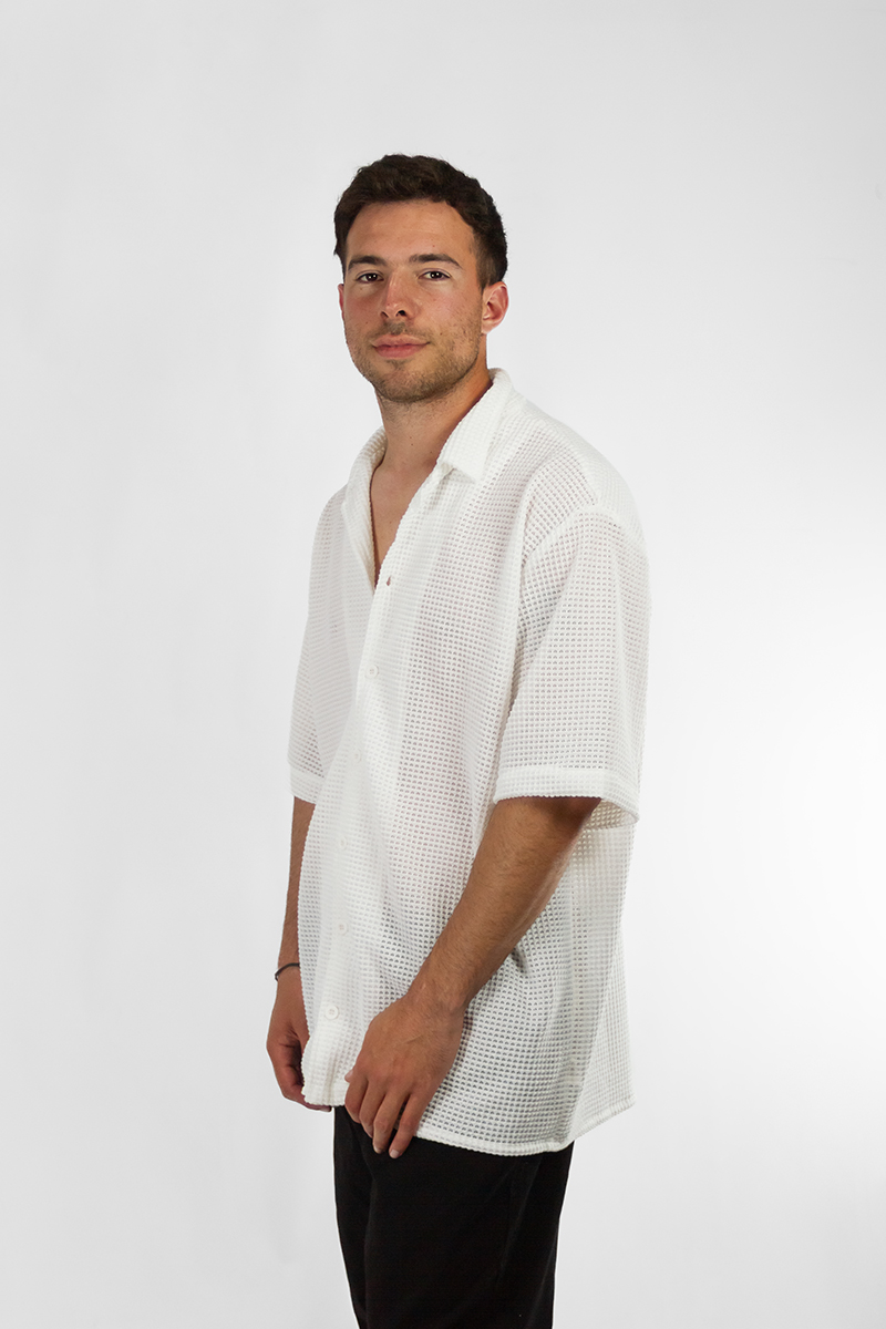 Camisa Ocn Hombre Sole Oversize Blanco 70200