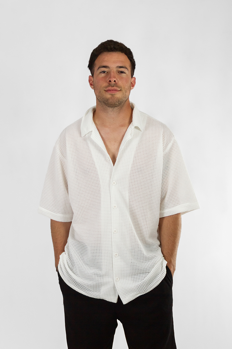 Camisa Ocn Hombre Sole Oversize Blanco 70200