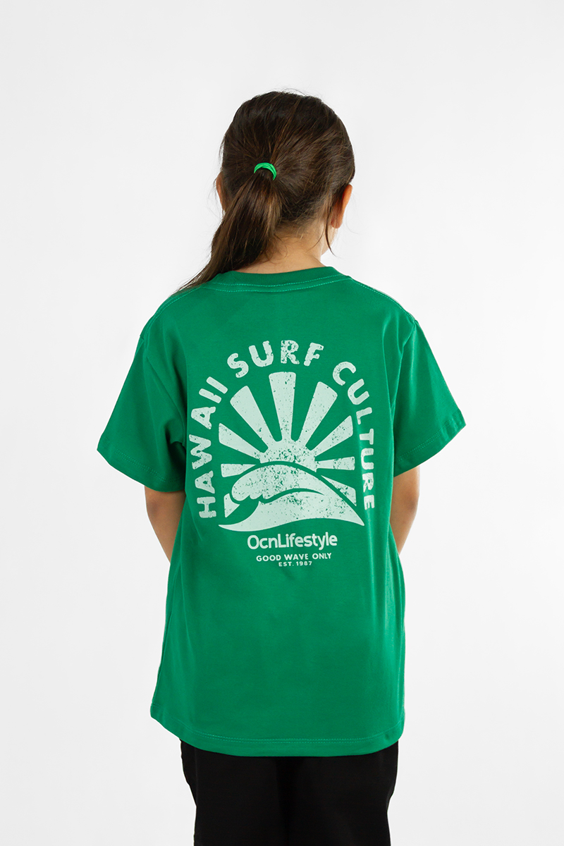 Remera Ocn Kids Premium Regular Verde 744P3