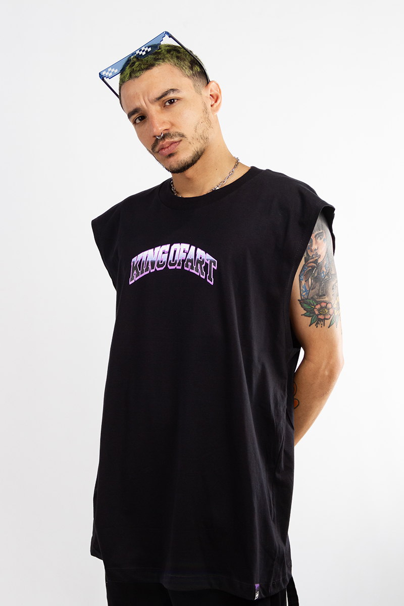 Musculosa King Of Art Mullet Oversize Negro (2A)