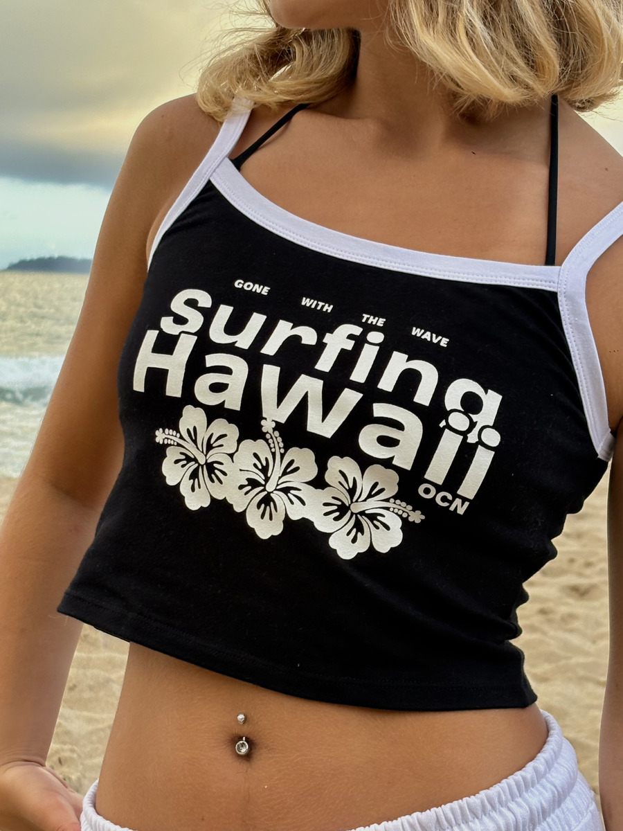 Musculosa/Top Ocn Mujer Terra Comb Crop Negro 701V4