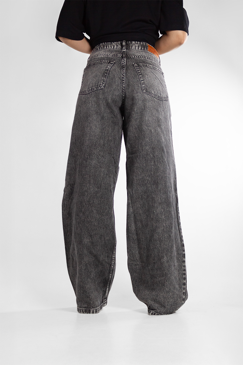 Jean Ocn Mujer Wide Leg Grey